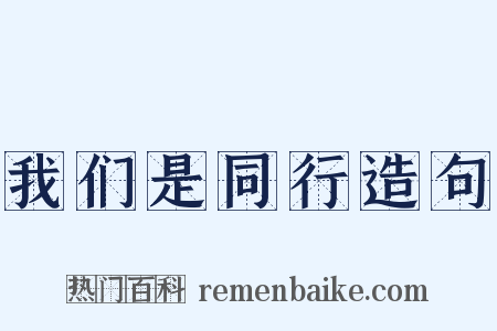 我们是同行造句是什么意思的图片